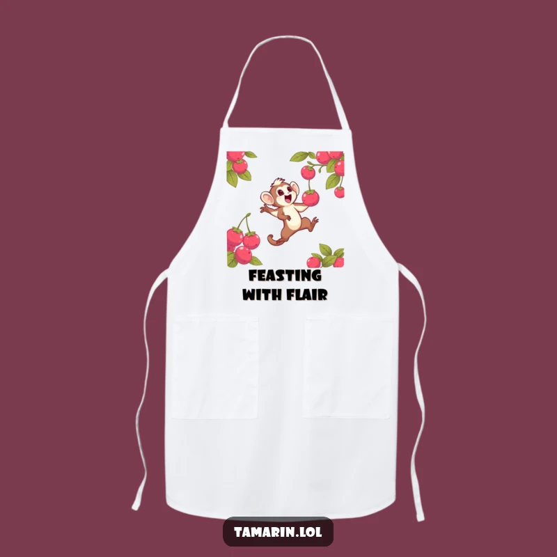 Funny Tamarin Chef Apron: Cook Up Laughs with This Hilarious Berry-Catching Primate