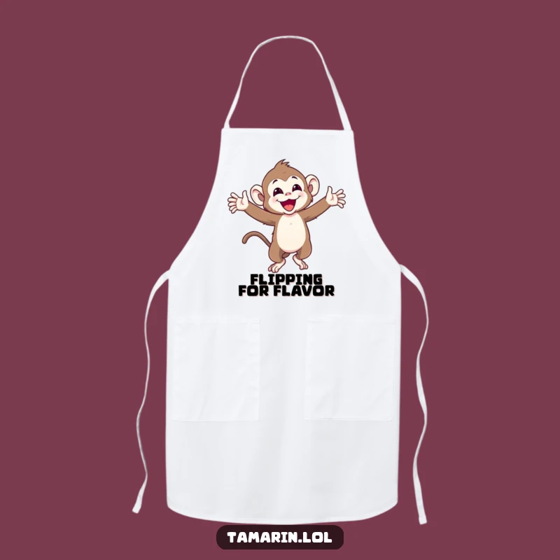 Funny Joyful Tamarin Monkey Apron: Cook with Pure Delight!