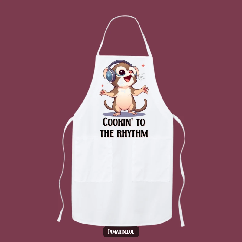 Funny Tamarin DJ Apron: Fun Monkey Kitchen Wear, Great Funny Gift