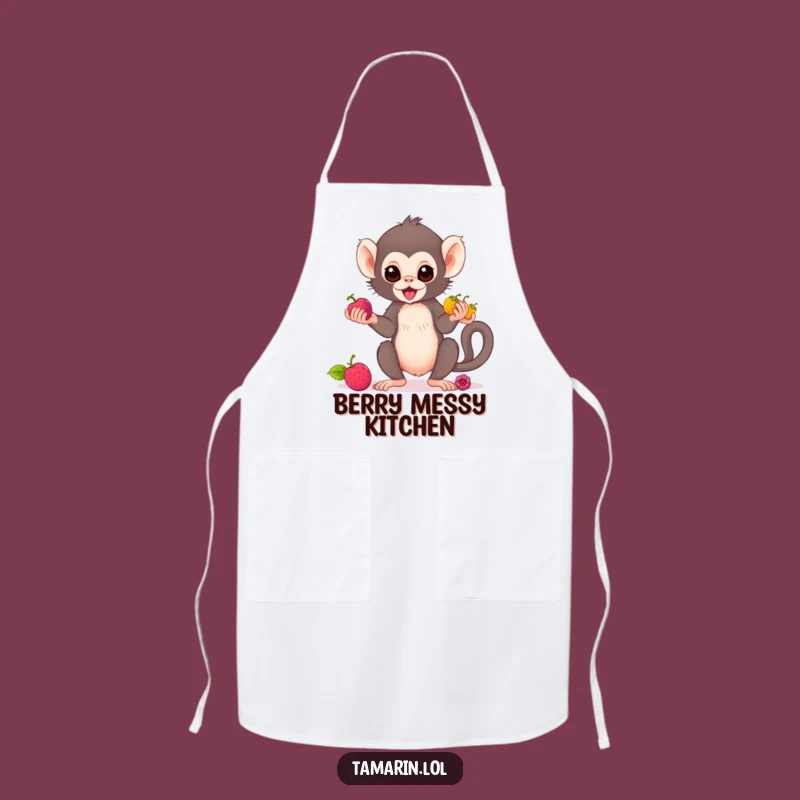 Funny Tamarin Monkey Juggling Apron - Hilarious Kitchen Wear for Berry Chefs