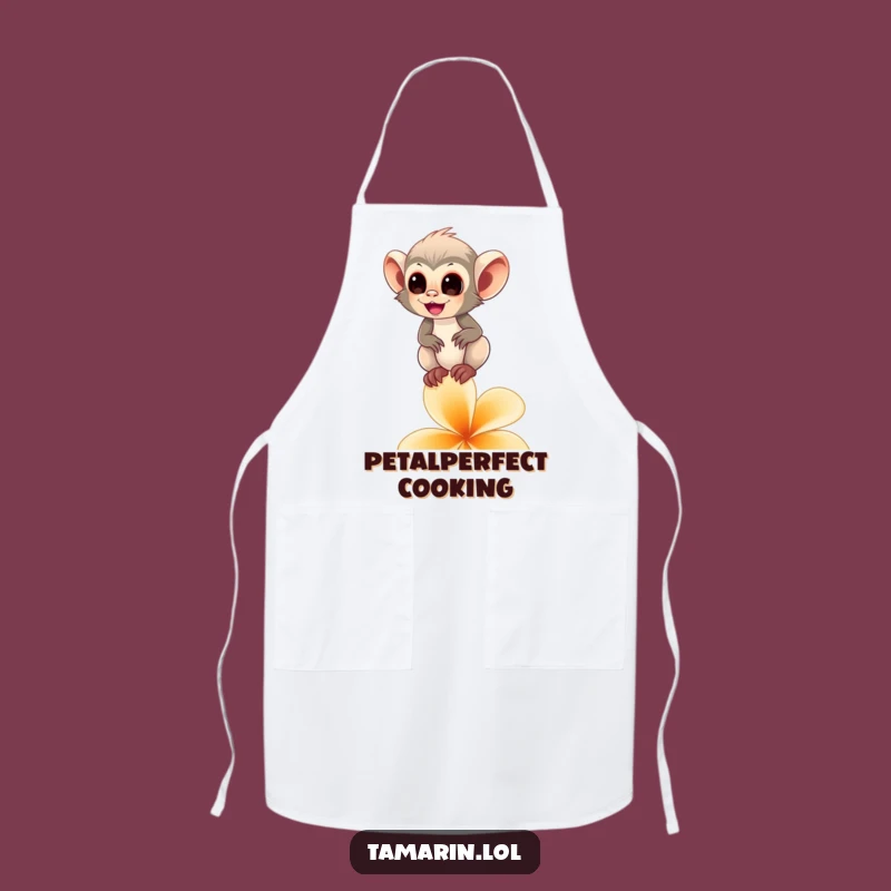 Funny Tamarin Monkey Flower Apron - Hilarious Kitchen Wear for Delicate Cooks