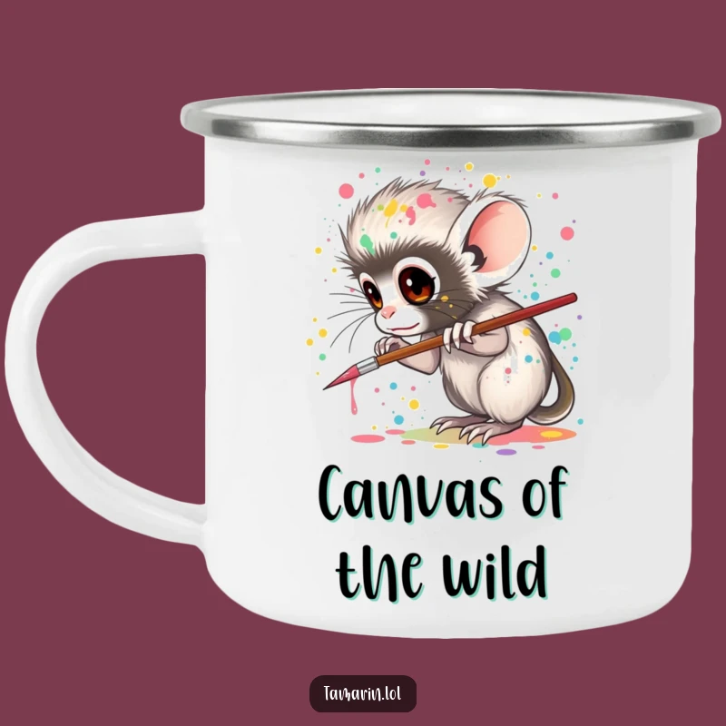 Funny Tamarin Artist Camping Mug: Creativity on the Go!