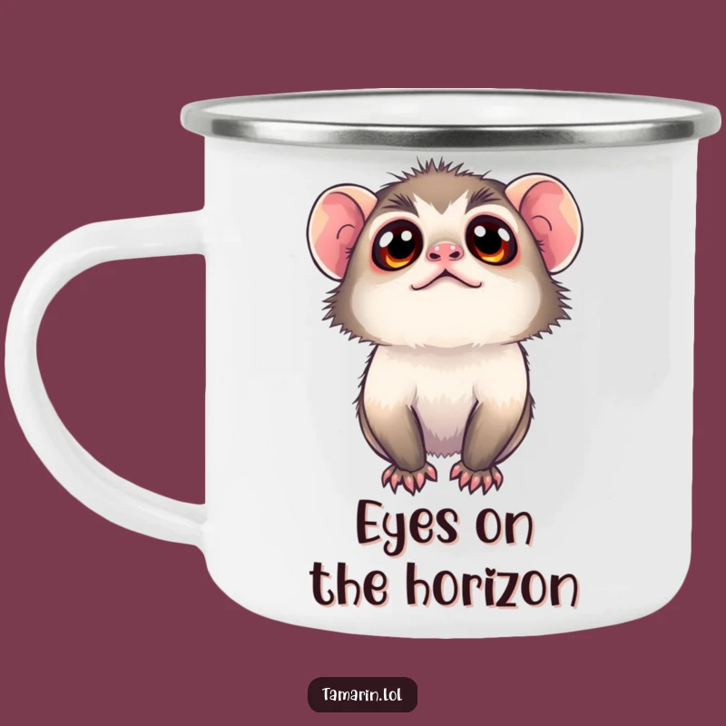 Funny Tamarin Camping Mug: Curious Monkey Outdoor Adventure Gift