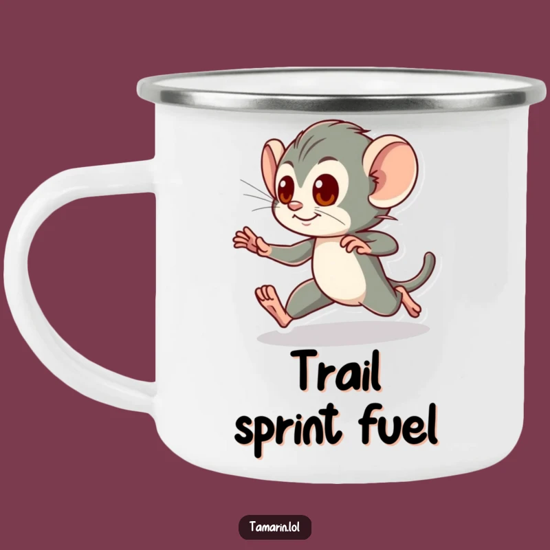 Funny Camp Mug: Tamarin's Energetic Dash, Ideal Funny Gift for Active Campers!