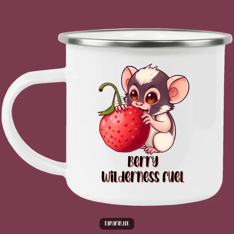 Funny Tamarin Berry Munch Camping Mug: Outdoor Monkey Mug, Excellent Funny Gift