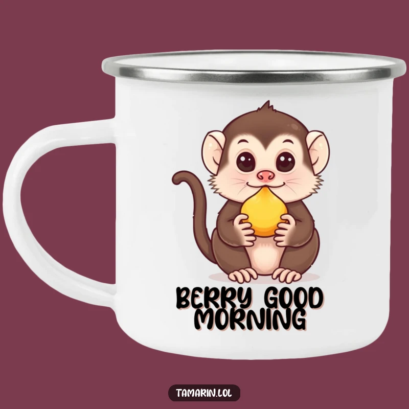 Funny Tamarin Camping Mug: Fruit Balance Act - Durable & Hilarious Gift for Outdoors