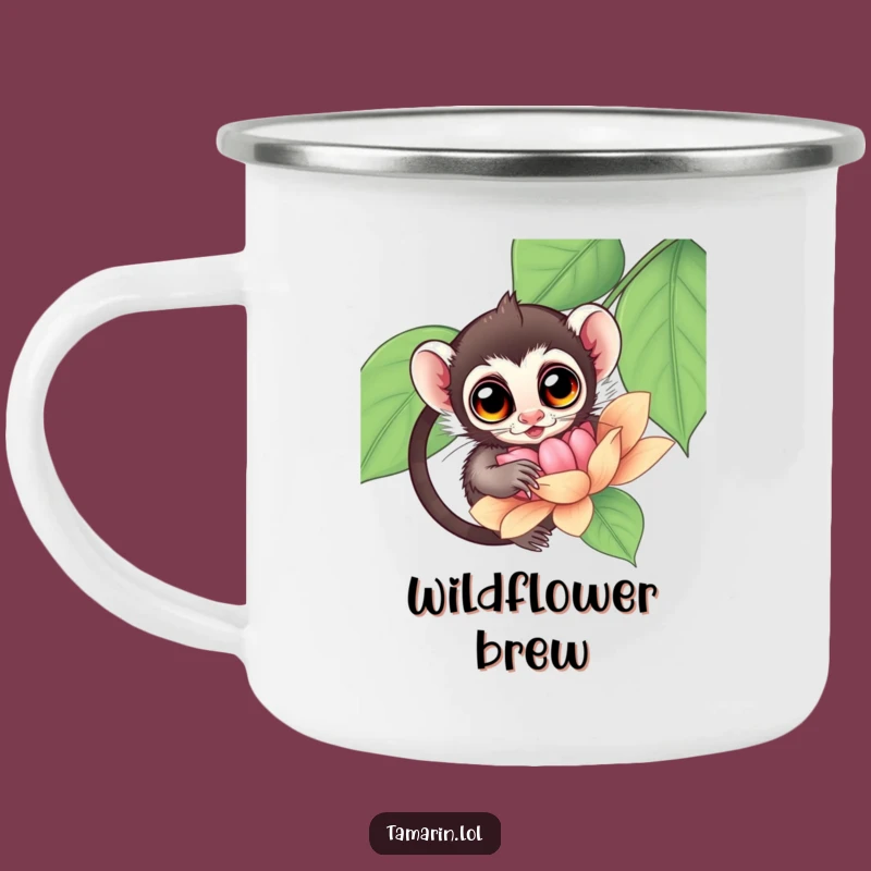 Funny Tamarin Flower Camping Mug: Durable Explorer Cup, Nature Outdoor Funny Gift