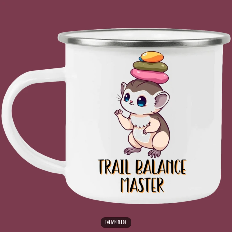 Funny Tamarin Pebble Balance Camping Mug: Steady Monkey Mug, Excellent Funny Gift