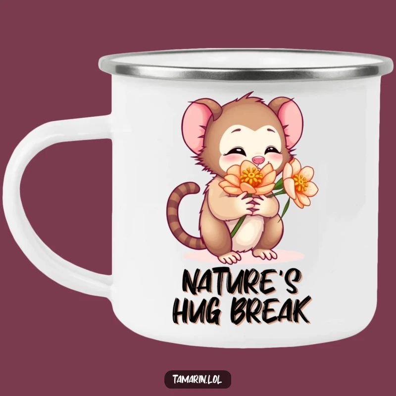 Funny Tamarin Nature Camp Mug: Hugs by the Fire - Best Gift!