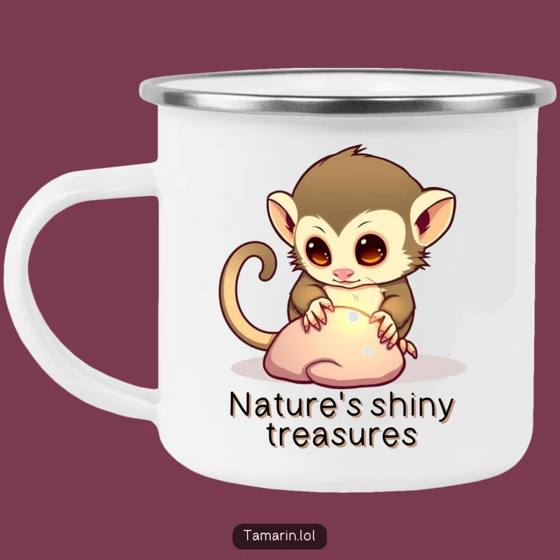 Funny Tamarin Pebble Explorer Camping Mug - Adventure Gift for Nature Lovers