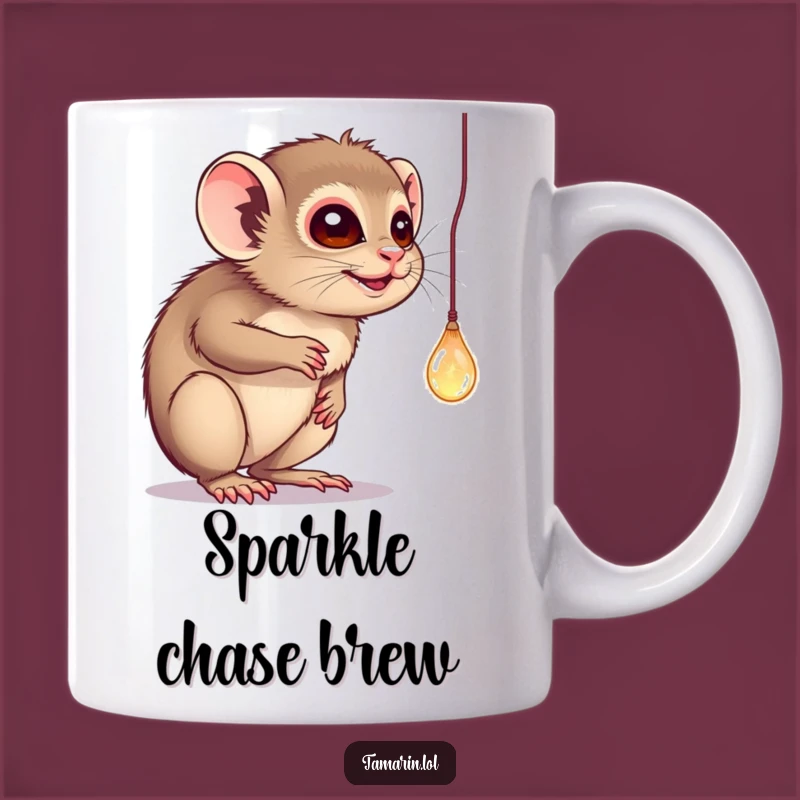 Funny Tamarin Curiosity Mug: Sparkling Playtime, Perfect Humorous Gift!