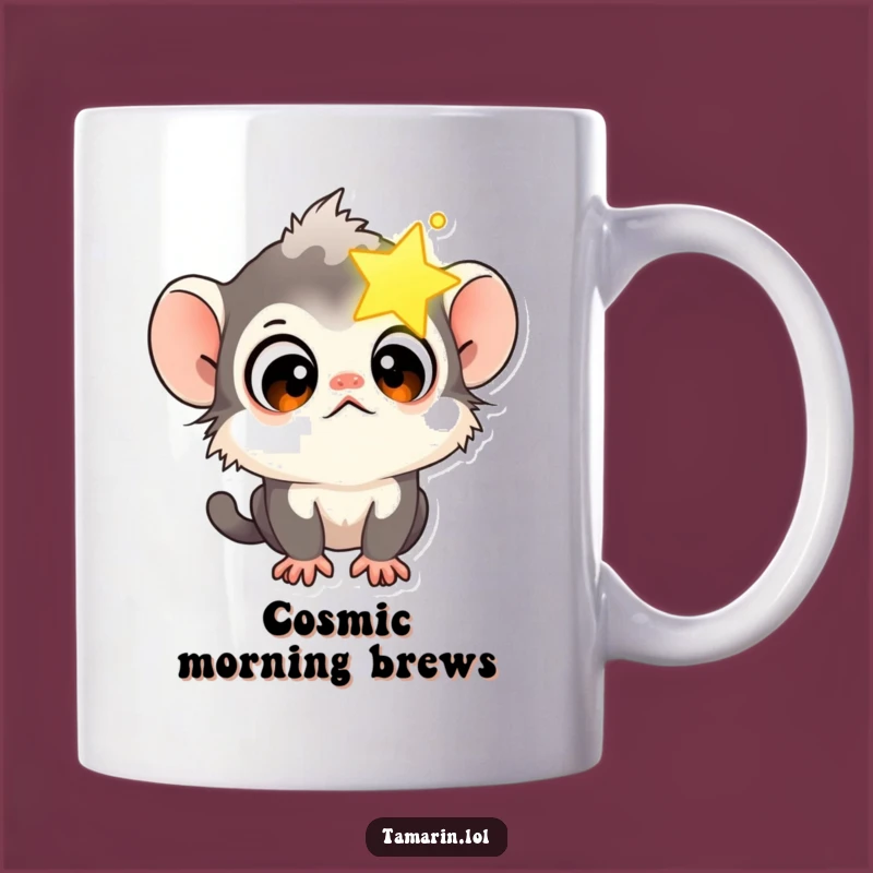 Funny Tamarin Star Gazer Mug: Curious Monkey Character, Perfect Whimsical Gift