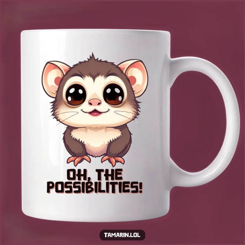 Funny Tamarin Wide Eyes Mug: Joyful Gaze - Perfect Gift for Optimists