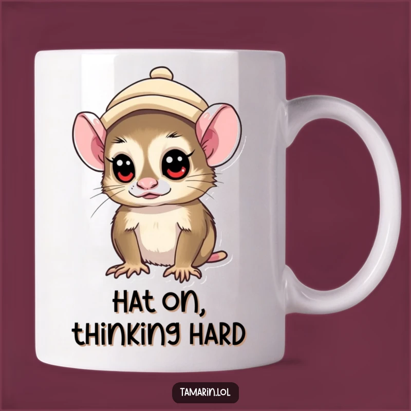 Funny Tamarin Hat Mug: Curious Monkey Charm, Perfect Gift