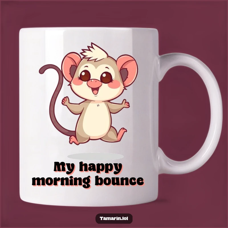 Funny Hopping Tamarin Mug - Cheerful Animal Gift for Joyful Mornings