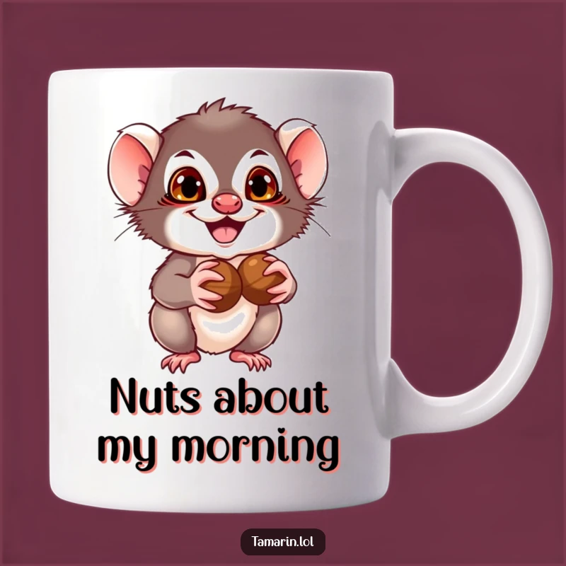 Funny Tamarin Grin Mug: Mischievous Nut Hoarder - Perfect Gift for Cheeky Souls