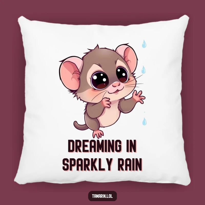 Funny Tamarin Sparkly Rain Pillow: Soft Monkey Cushion, Perfect Funny Gift