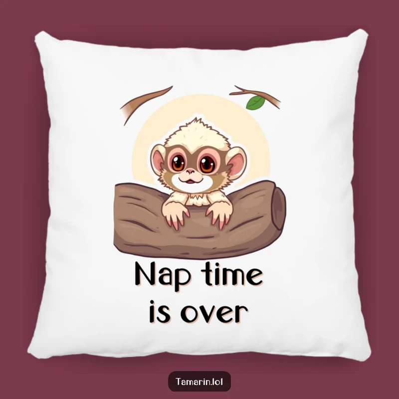 Funny Curious Tamarin Monkey Pillow: Snuggle Up with Playfulness