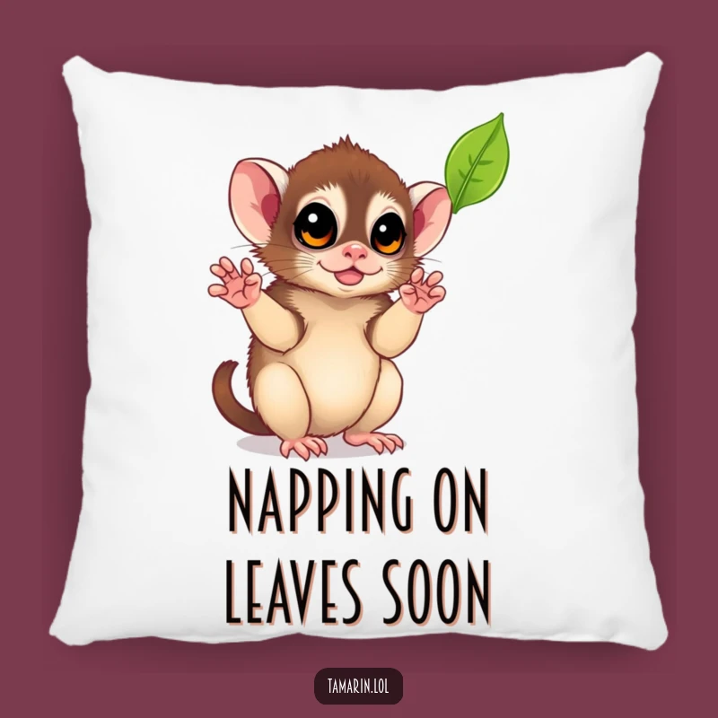 Funny Leaf-Catching Tamarin Pillow: Comfy Monkey Cushion, Charming and Soft Funny Gift