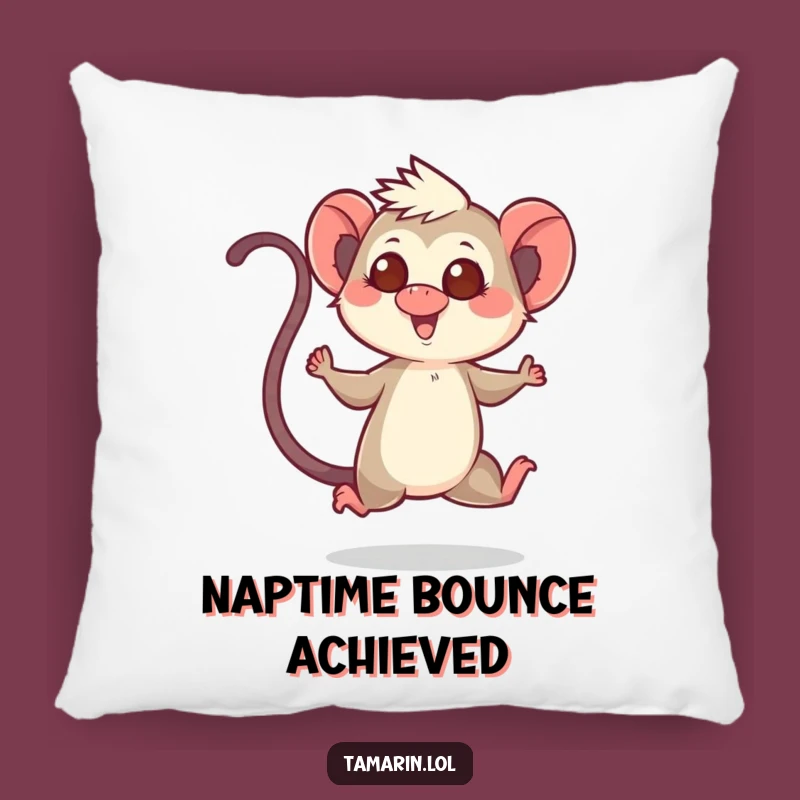 Funny Tamarin Hop Pillow - Comfy & Cheerful Primate Accent Gift