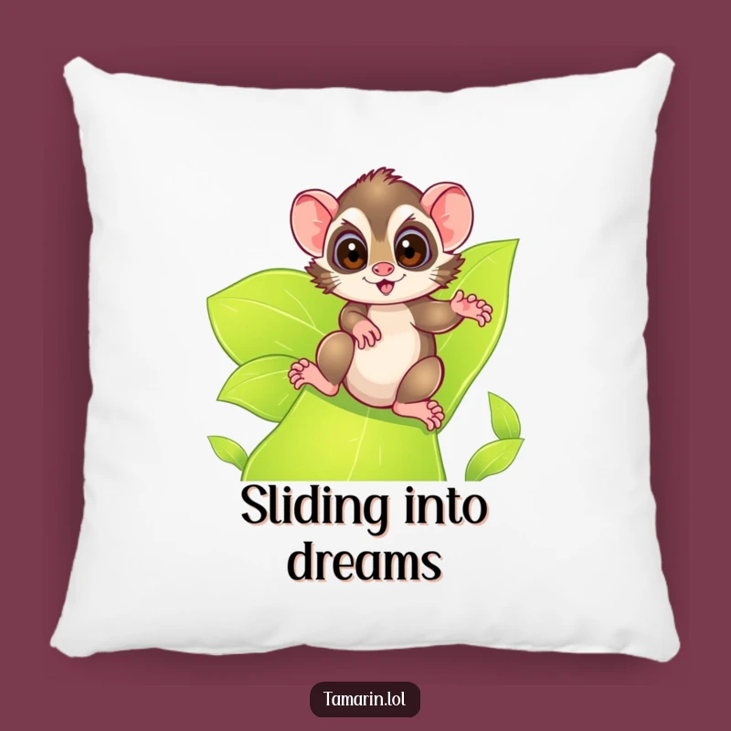 Funny Tamarin Leafy Slide Pillow: Cozy Comfort & Adventure!