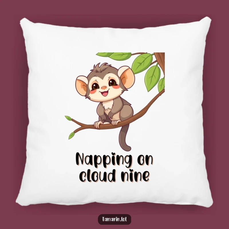 Funny Tamarin Pillow: Balanced Monkey Design, Soft & Playful Funny Gift.