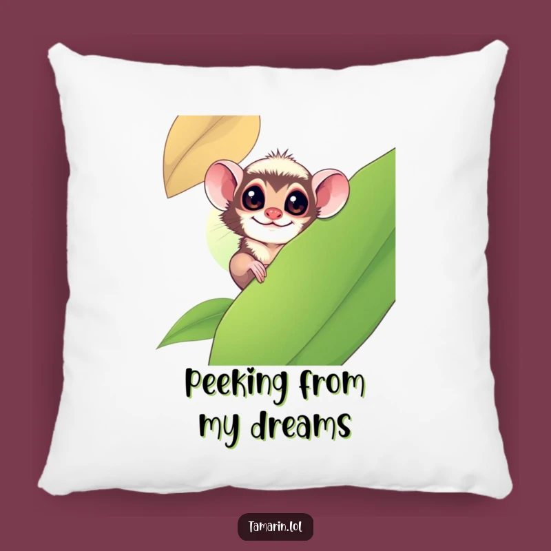 Funny Tamarin Peeking Pillow: Cozy Playful Cushion, Perfect Gift