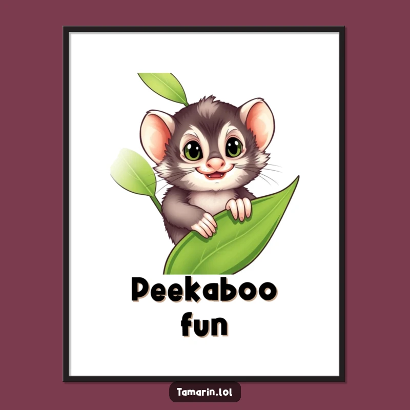 Funny Tamarin Art Print: Mischievous Grin Design, Unique Funny Gift for Walls!