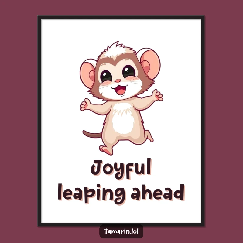 Funny Tamarin Skip Digital Art: Instant Joy for Your Walls