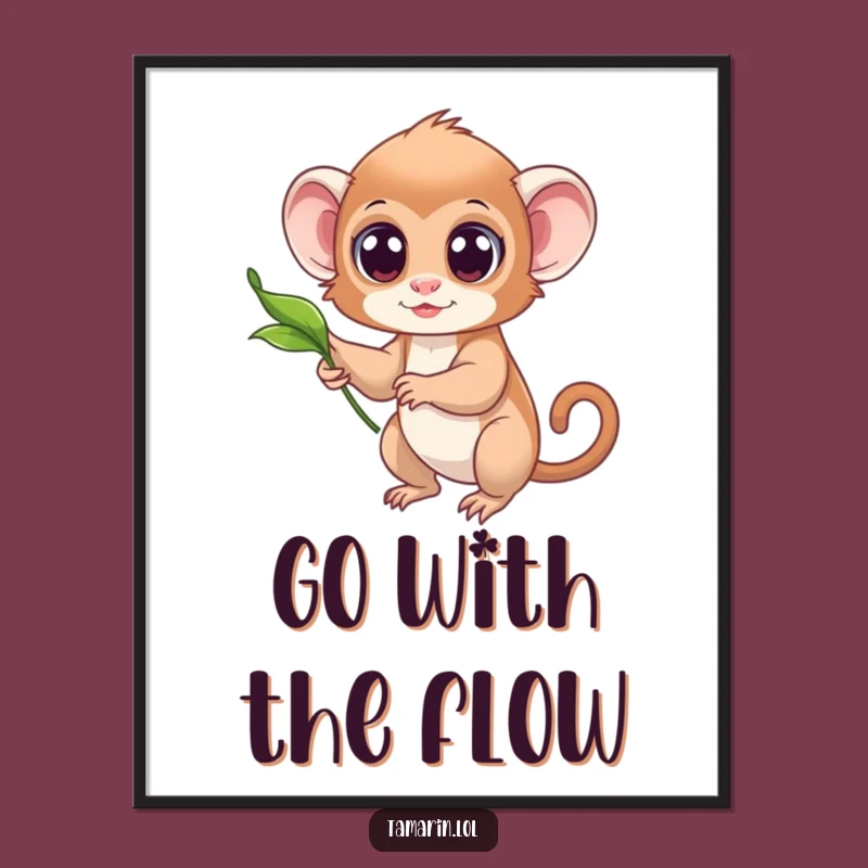 Funny Wide-Eyed Tamarin Digital Art: Enchanting Nature Art, Perfect Funny Gift!