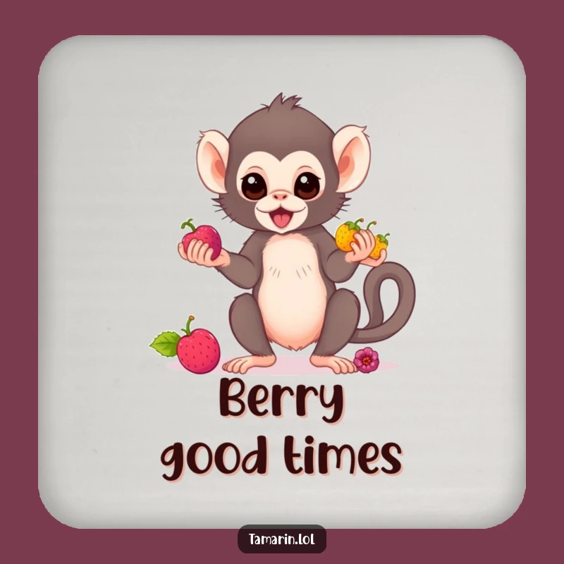 Funny Tamarin Monkey Juggling Coaster - Protect Surfaces with Primate Precision