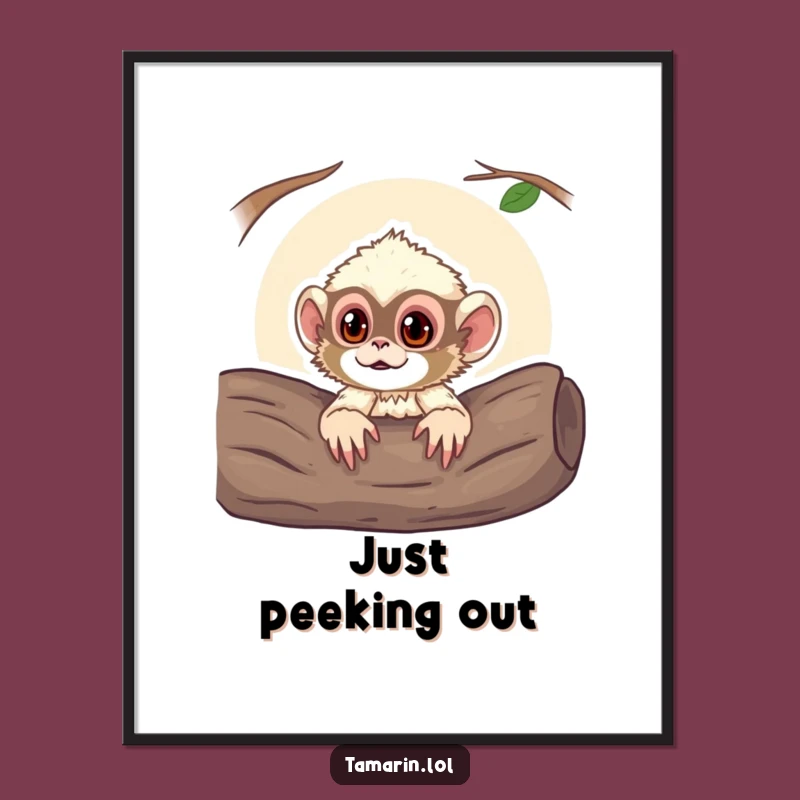 Funny Curious Tamarin Monkey Poster: Bring Jungle Vibes Home