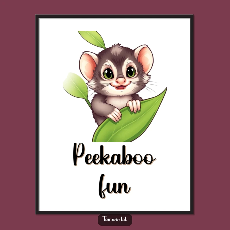 Funny Tamarin Art Poster: Mischievous Grin Decor, Ideal Funny Gift for Playful Spaces!