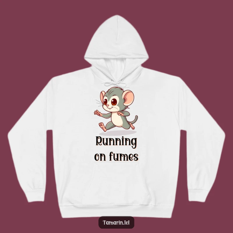 Cozy Funny Hoodie: Tamarin's Energetic Dash, Ultimate Funny Gift for Go-Getters!