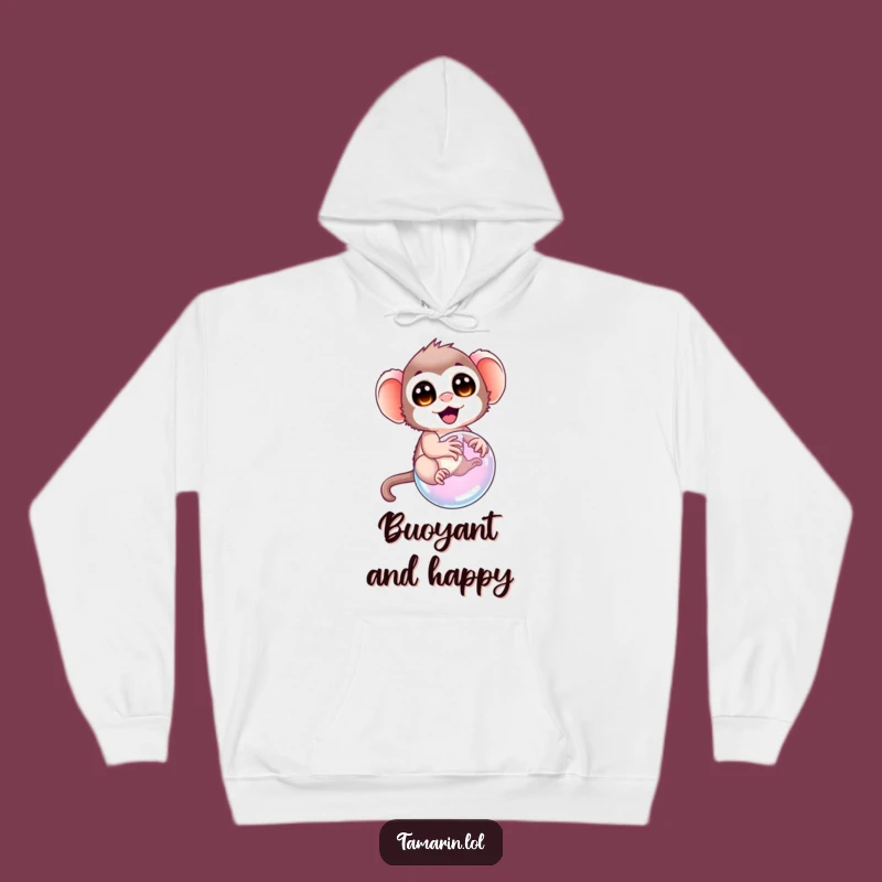 Cozy Funny Tamarin Bubble Ride Hoodie: Warmth & Whimsical Charm Gift!