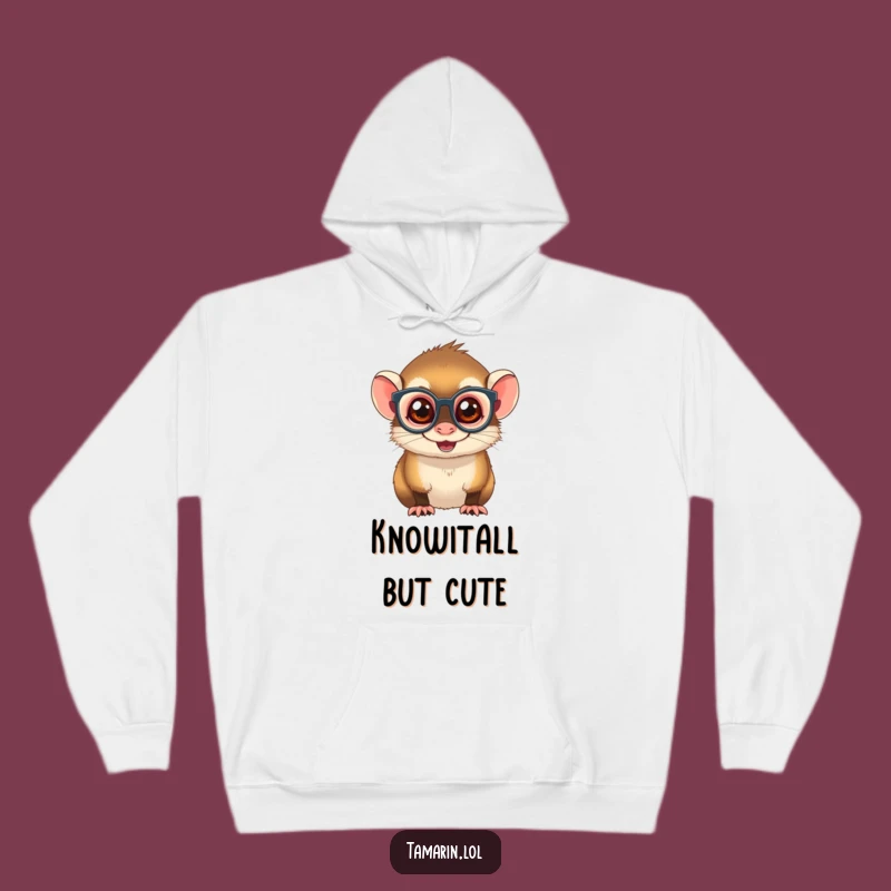 Funny Spectacled Tamarin Hoodie: Cozy Monkey Sweatshirt, Snuggle Up with Humor, Funny Gift