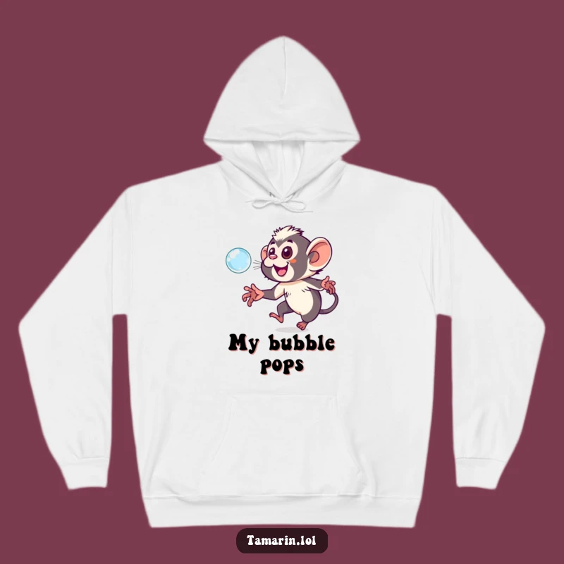 Funny Tamarin Bubble Hoodie - Cozy Playful Monkey Sweatshirt Gift