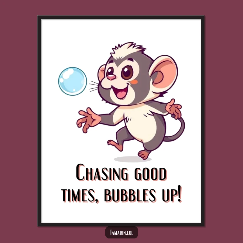 Free Printable Tamarin Bubble Art: Funny, Playful Downloadable Wall Decor for Happy Spaces