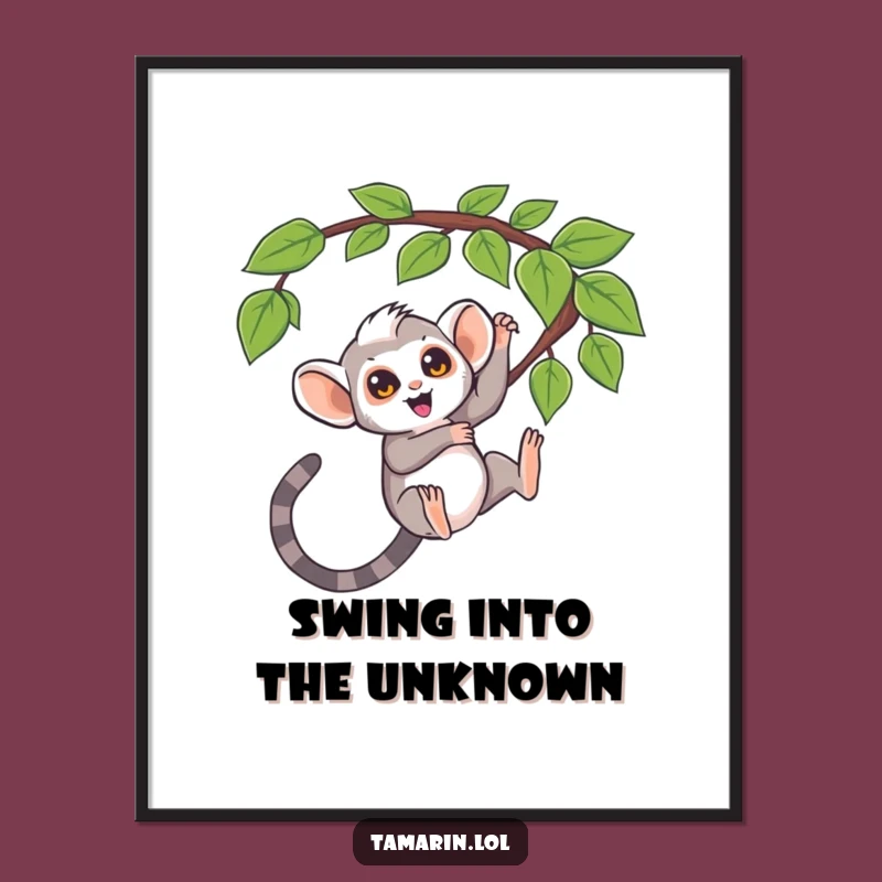 Free Printable Wall Art: Curious Tamarin - Funny Downloadable Home Decor