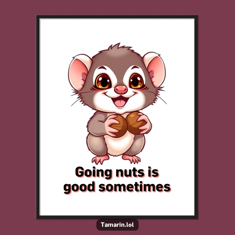 Free Printable Mischievous Tamarin Wall Art Funny Downloadable Decor for Playful Spaces