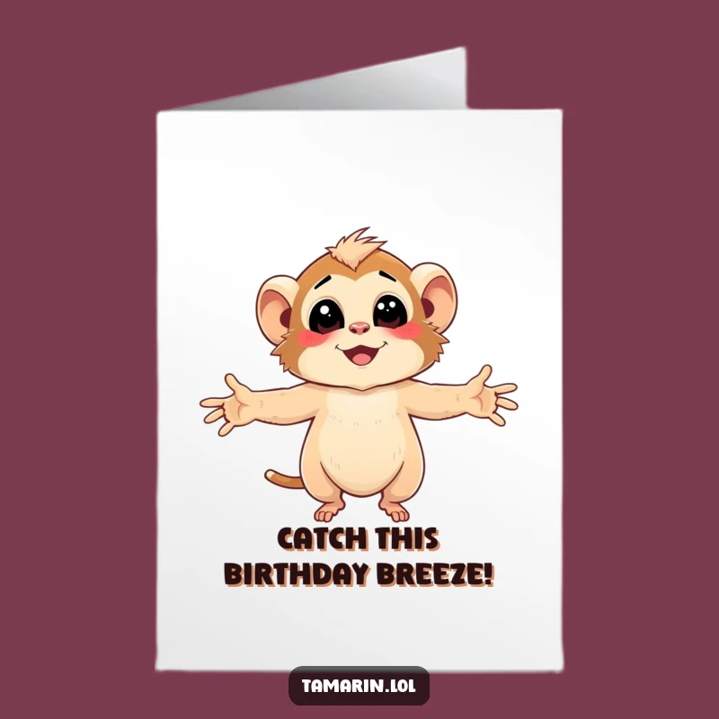 Free Printable Birthday Card: Tamarin Breezy Day for a Joyful Downloadable Gift