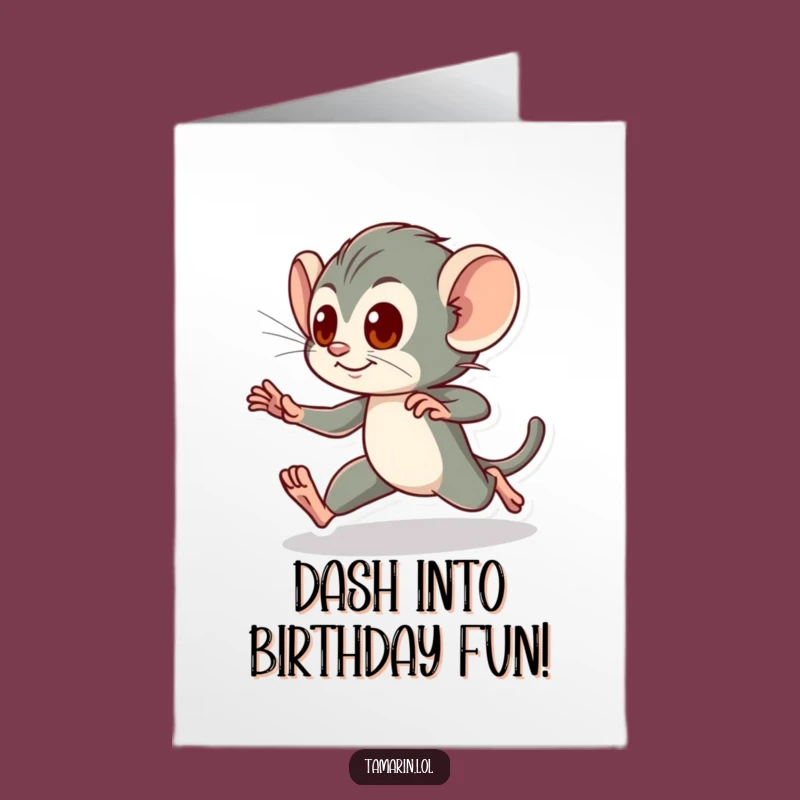 Free Printable Birthday Card: Speedy Tamarín, Funny Energetic Gift for Go-Getters!