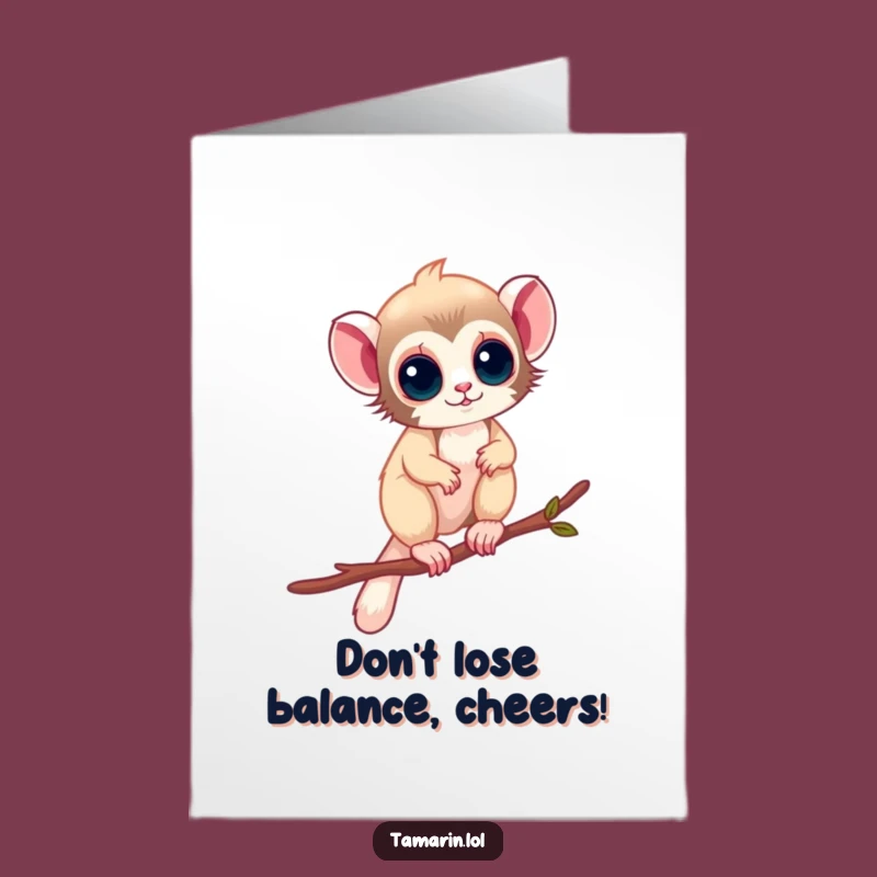 Free Printable Birthday Card: Tamarín's Balance Act, Funny Unique Gift for Adventurers!