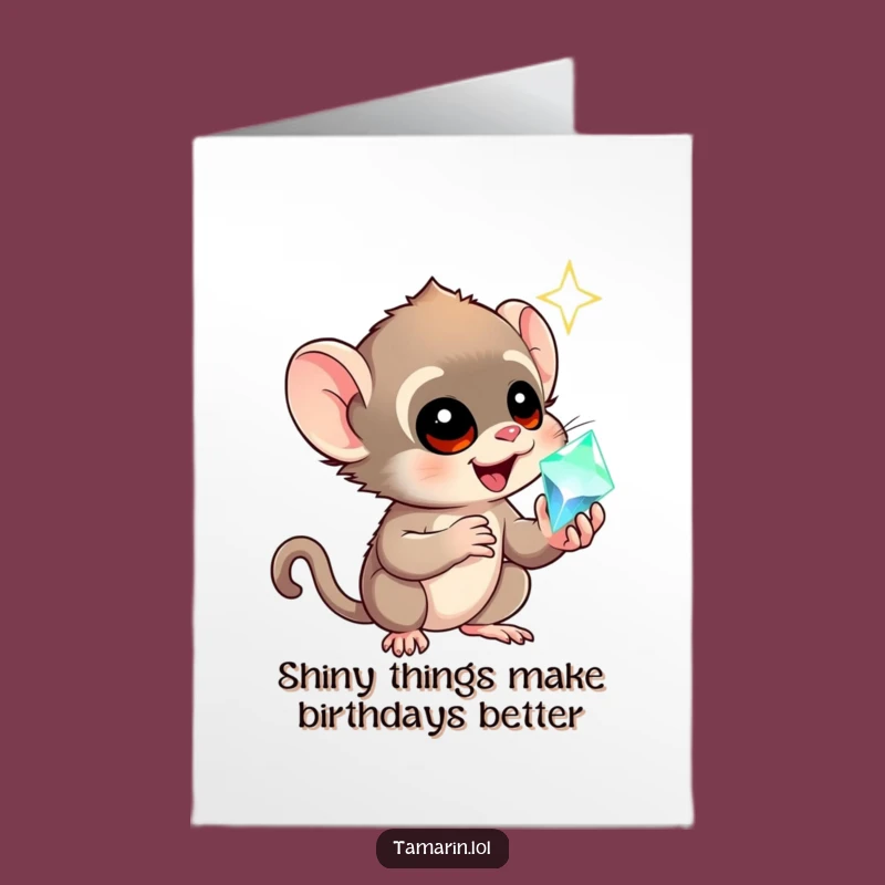 Free Printable Tamarin Birthday Card: Awe-Inspiring Gem Holder, Funny Downloadable Gift