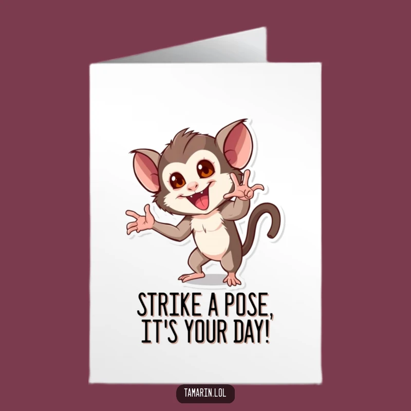 Free Printable Birthday Card: Diva Tamarin's Dramatic Flair DIY Downloadable Gift