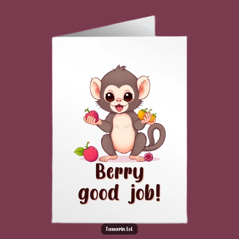 Free Printable Juggling Monkey Congrats Card - Funny Downloadable Gift