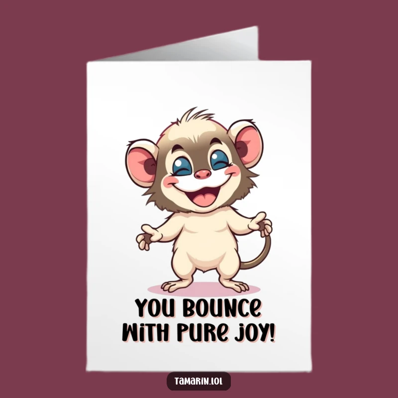 Free Printable Tamarin Dance Card: Funny Celebration Downloadable Gift for Big Wins