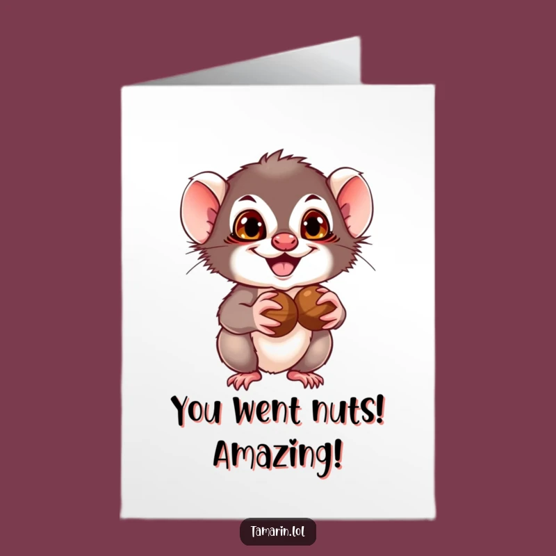 Free Printable Mischievous Tamarin Congrats Card Funny Downloadable Gift for Clever Folks