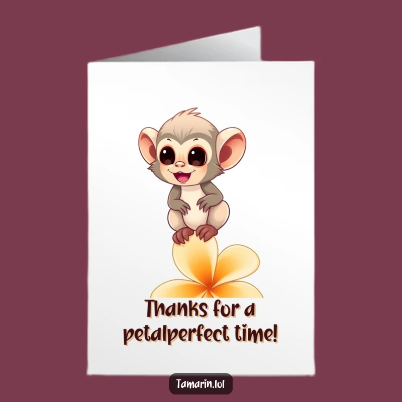 Free Printable Balancing Monkey Thank You Card - Funny Downloadable Gift