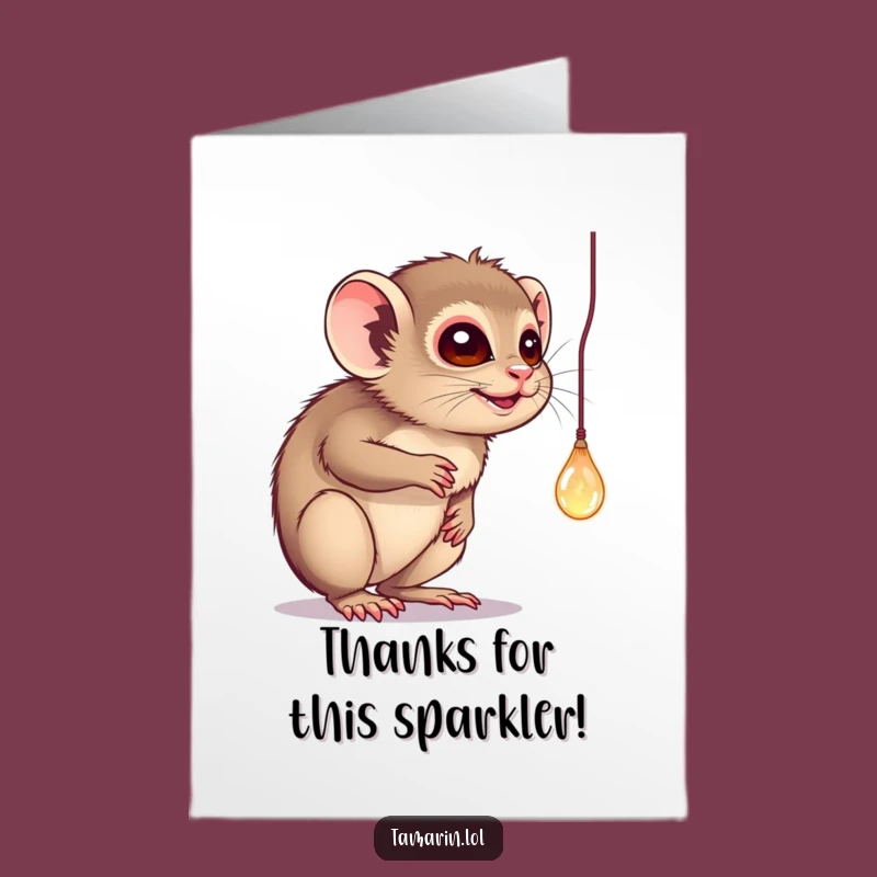 Free Printable Thank You Card: Grateful Tamarin Sparkle Play Gift